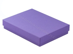 Pudełko 350x240x70 mm matowe fioletowe zamknięte widok z ukosa lekko z góry