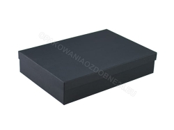 Ekskluzywne pudełko 350x240x70 mm matowe czarne zamknięte widok z ukosa