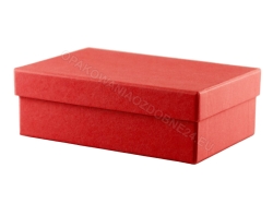 Pudełko ozdobne 220x150x70 mm matowe czerwone zamknięte widok z ukosa