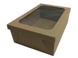 Pudełko z okienkiem na kocyk 350x240x120 mm ozdobne prezentowe