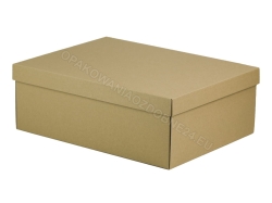 Pudełko 150x100x50 mm gładkie kraft zamknięte widok z ukosa
