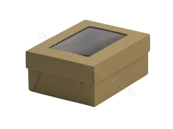 Pudełko z okienkiem 185x145x60 mm gładkie eko