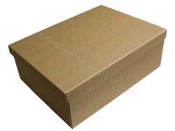 Pudełko 300x250x120 mm karbowane kraft