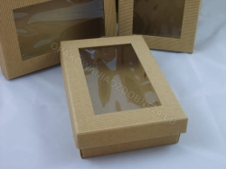 Pudełko 150x100x50 mm karbowane z okienkiem