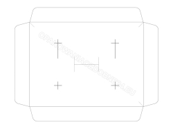 Pudełko na biżuterię 120x90x20 mm gładkie kraft zdjęcie przedstawia rysunek techniczny wkładki