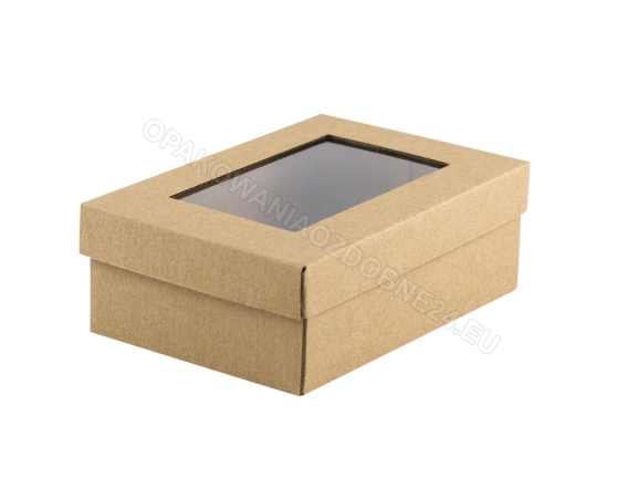 Pudełko z okienkiem 150x100x50 mm gładkie kraft