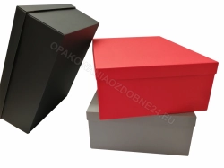 Pudełko na prezent 400x300x140 mm matowe czarne widok na kilka pudełek w różnych kolorach