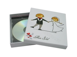 Pudełko ozdobne na płytę CD DVD. Młoda para, ślub