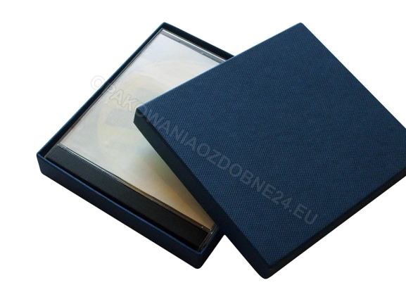 Pudełko ozdobne 150x130x20 mm strukturalne granatowe
