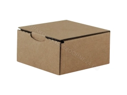 Pudełko 80x80x40 mm gładkie ekologiczne zamknięte widok z ukosa