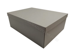 Duże pudełko na prezent 400x300x140 mm matowe szare