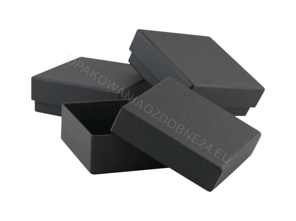 Ekskluzywne pudełko 80x80x30 mm matowe czarne