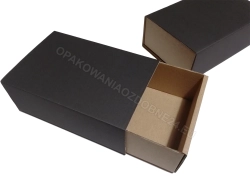 Pudełko szufladkowe wsuwane 140x100x50 mm gładkie czarne