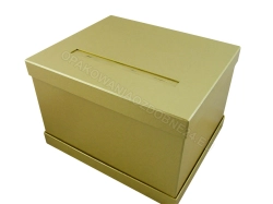 Złote pudełko na koperty 300x250x200 mm golden box
