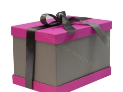 Pudełko na koperty 300x200x200 mm różowe popielate