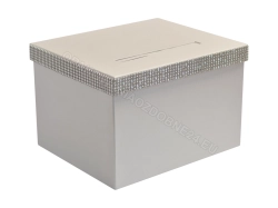 Pudełko na koperty perłowe białe 300x250x200 mm