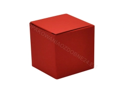 Pudełko fasonowe 50x50x50 mm gładkie czerwone