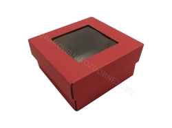 Pudełko wykrojnikowe 80x80x40 mm gładkie czerwone