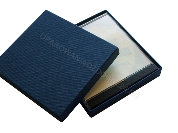Pudełko 220x220x20 mm na album granatowe strukturalne