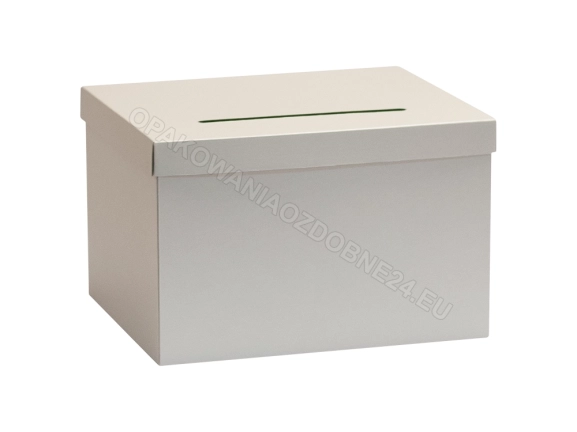 Białe perłowe pudełko na koperty 300x250x200 mm