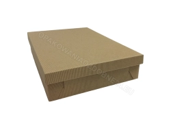 Pudełko 350x240x70 mm karbowane kraft