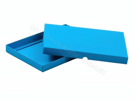 Pudełko fasonowe 225x155x20 mm gładkie niebieskie