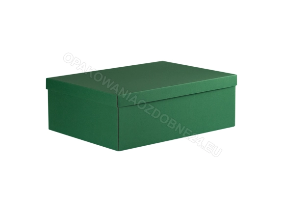 Pudełko na prezent 400x300x140 mm matowe zielone