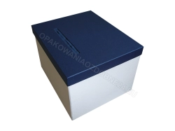 Pudełko na koperty 300x250x200 mm granatowo białe