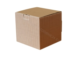 Tekturowe fasonowe pudełko 150x150x140 mm karbowane