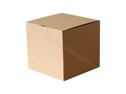 Pudełko fasonowe 150x150x140 mm gładkie kraft - zamknięte