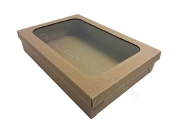 Pudełko z okienkiem 350x240x70 mm karbowane