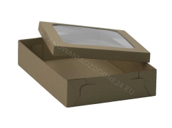 Karton fasonowy z okienkiem 350x240x70 mm gładki 1200 szt. otwarty