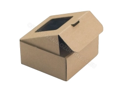 Pudełko 100x100x50 mm gładkie z okienkiem do pakowania produktów