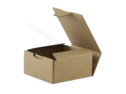 Pudełko 80x80x40 mm gładkie ekologiczne otwarte widok z ukosa