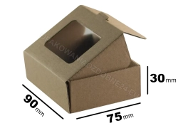 Pudełko 90x75x30 mm z okienkiem