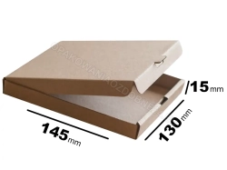 Pudełko fasonowe 145x130x15 mm gładkie kraft