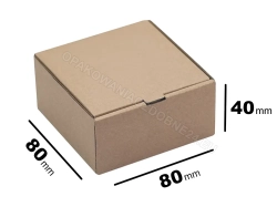 Pudełko 80x80x40 mm 100 szt. gładkie kraft