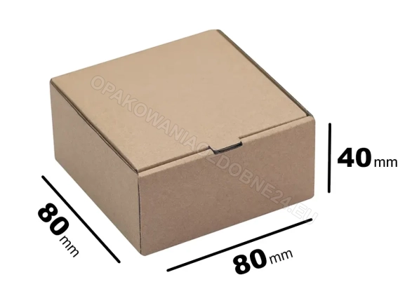 Małe pudełko 80x80x40 mm gładkie kraft