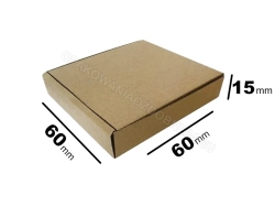 Pudełko fasonowe 60x60x15 mm - zamknięte