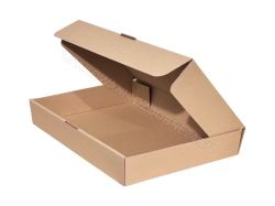 Pudełko fasonowe 350x240x70 mm gładkie kraft otwarte