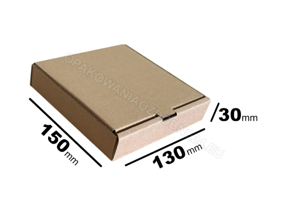 Pudełko wysyłkowe 150x130x30 mm składane kraft