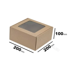 Pudełko fasonowe z okienkiem 20x20x10 cm