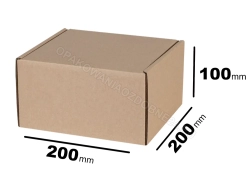 Pudełka 200x200x100 mm 25 szt. gładkie e-commerce