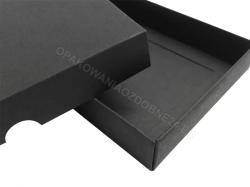 Pudełko 120x90x20 mm gładkie czarne składane