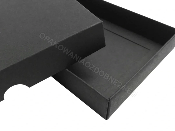 Pudełko 120x90x20 mm gładkie czarne składane