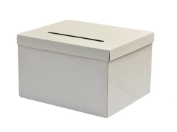 Pudełko na koperty karbowane białe baza 300x250x200 mm