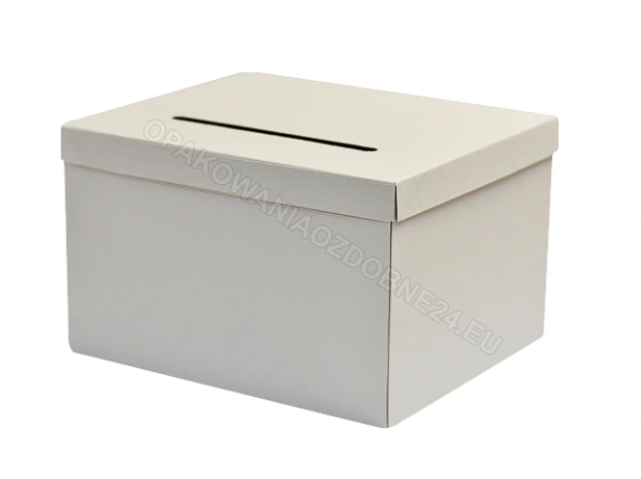 Pudełko na koperty karbowane białe baza 300x250x200 mm