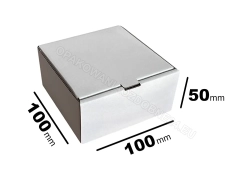 Białe pudełko 100x100x50 mm gładkie 100 szt.