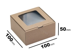Pudełko produktowe 100x100x50 mm 25 szt. gładkie kraft