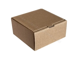 Pudełko 100x100x50 mm 25 szt. karbowane kraft